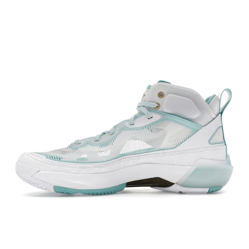 Guo Ailun X Air Jordan 37 PF White Island Green Men Sneakers Metallic-Gold Black DV0921-173