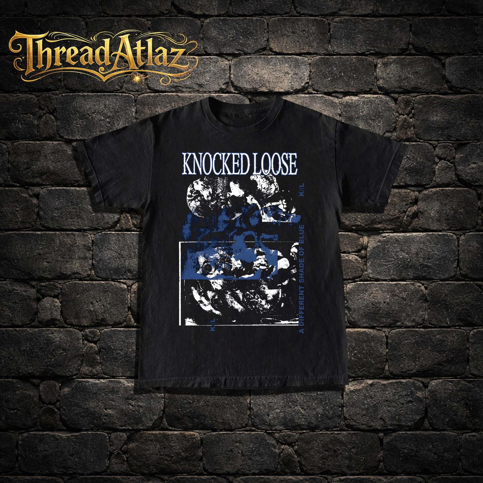 Knocked Loose T-Shirt - Metal Music Shirt - A Different Shade of Blue - Laugh Tracks Shirt - Knocked Loose Merch - Unisex Rocker Clothing 2XL