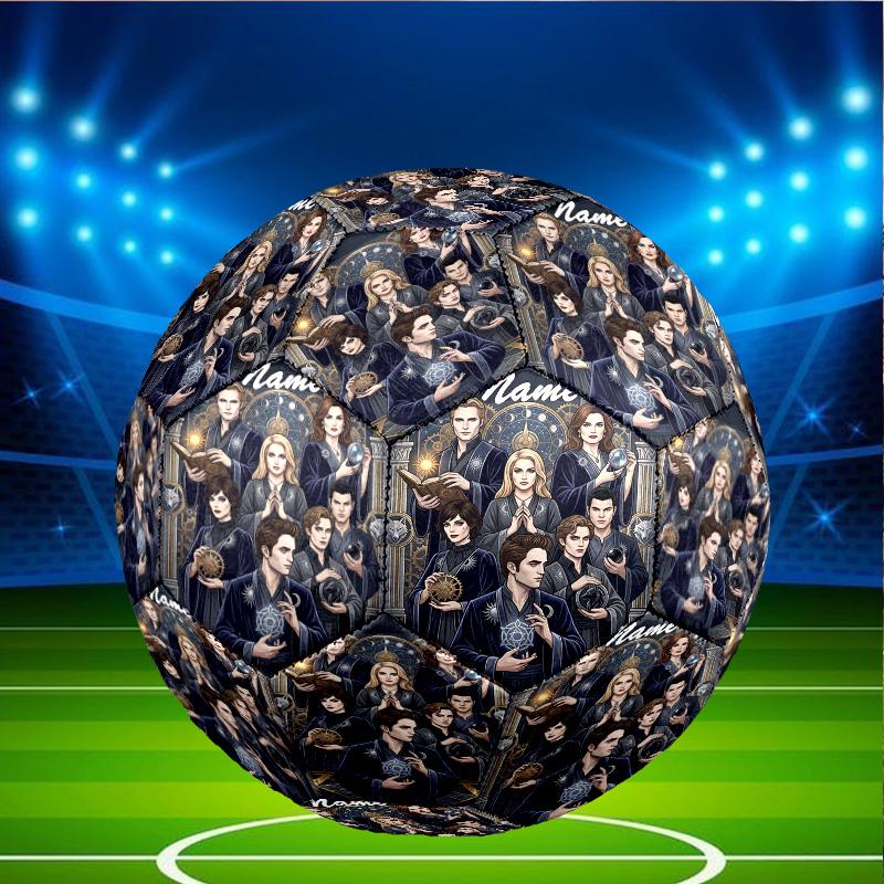 Custom Name Personalized Twilight Print Size 5 Soccer Ball Training & Match Football, for Team, Kicking, Gift for Football