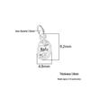 S999 Sterling Silver Hammered Fortune Pendant for DIY Crystal Bracelet/Necklace Accessories