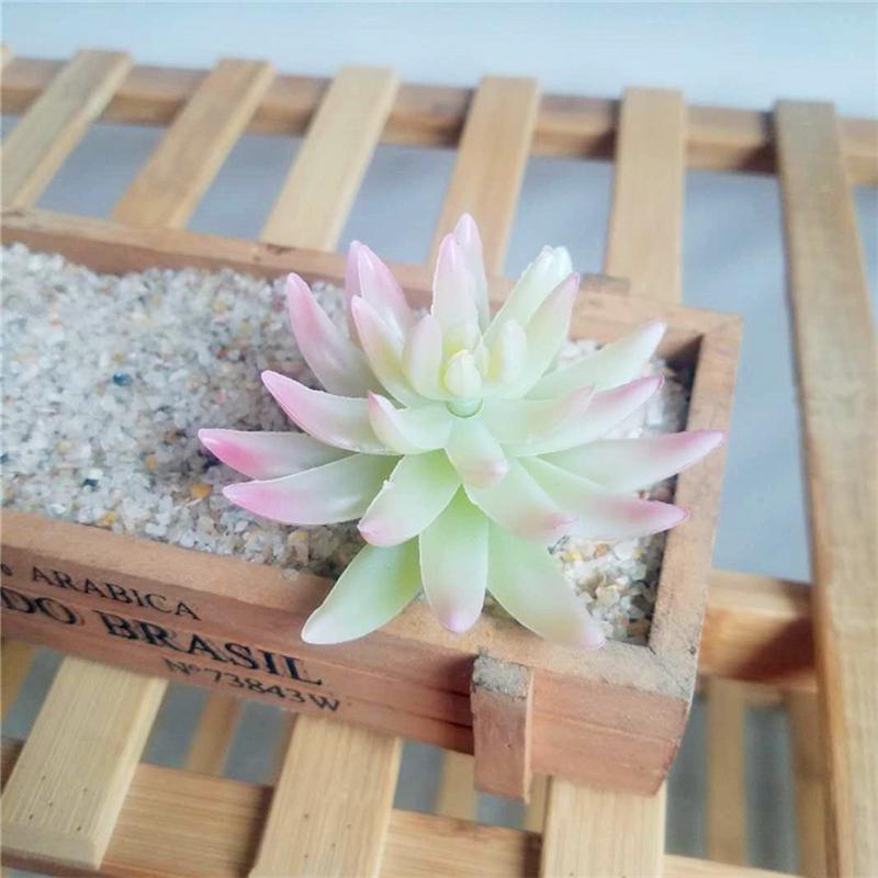 1 Pc Artificial Simulation Flower Head Mini Flocked Lotus Succulent Plant DIY Landscape Home Garden Decoration