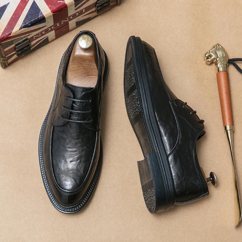 Hot Sale Casual Leather Shoes for Men Anti-Slip Outdoor Oxford Shoes Classic Sneakers New Fashion Leisure Man Formal Dress Shoes