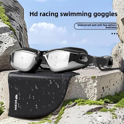 Adult Diving Electroplating Swimming Goggles Anti-fog Myopia Silicone Swimming Glasses Prescription Goggles Anti-fog HD