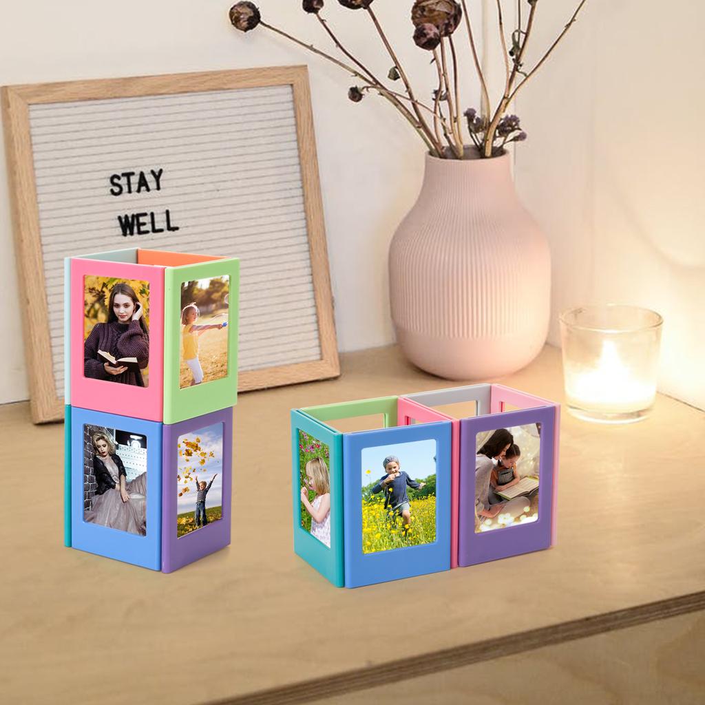 Magnetic Picture Frame Plastic Photo Holder  for Fridge Refrigerator Magnets for Polaroid Photos