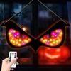 Halloween LED Eye Light Decoration Large Wooden Glowing Flashing Eye Light with 8 Color Modes for Bushes Trees Windows Yard Halloween Decor