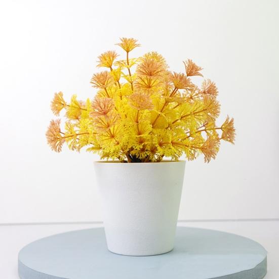Artificial Green Plant Non-withered Create Vitality Long Service Life Durable Wedding Centerpiece Simulation Potted Plant Bonsai