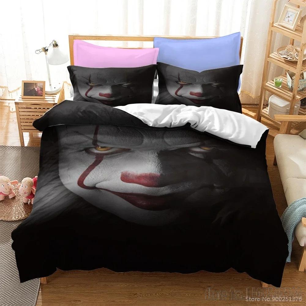 Stephen King's It Twin Full Queen King Duvet Cover Set HD Comforter Cover Bedclothes for Kids Bedding Sets Bedroom Decor