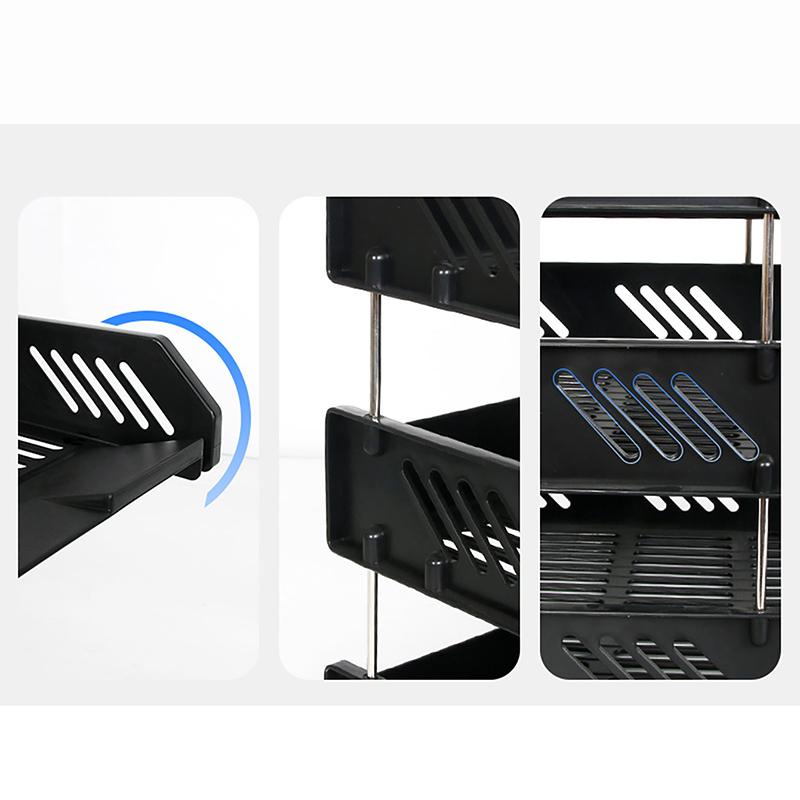 Four-layer File Rack Multi-layer Tray Storage Rack Holder Office Storage Plastic Storage Rack
