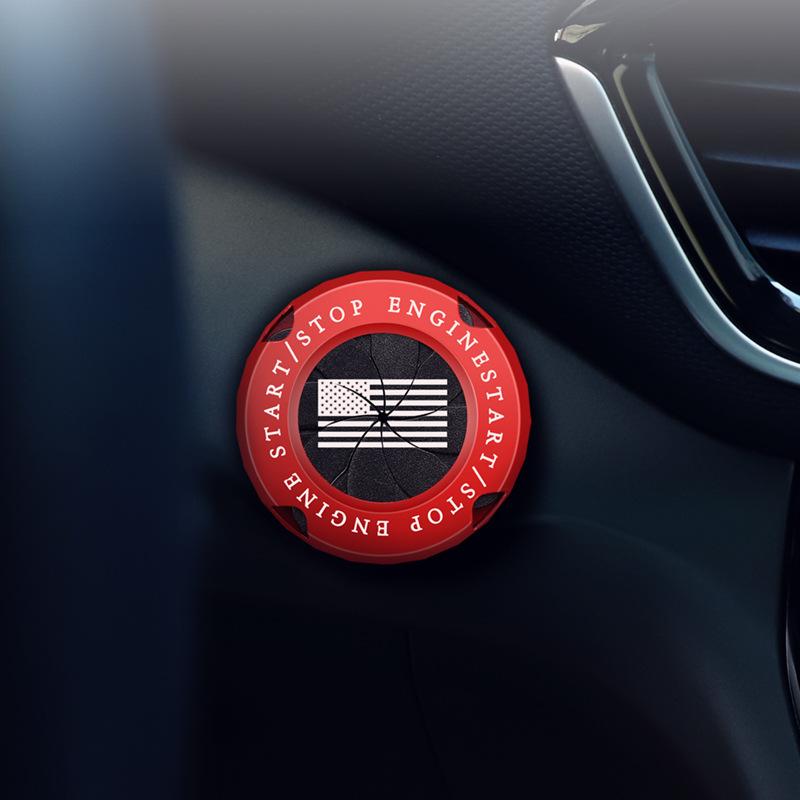Evil Smiley/Skeleton Onekey Start Stop Button Cover Car Interior Decor Start Switch Protective Cover Motorcycle Start Ring