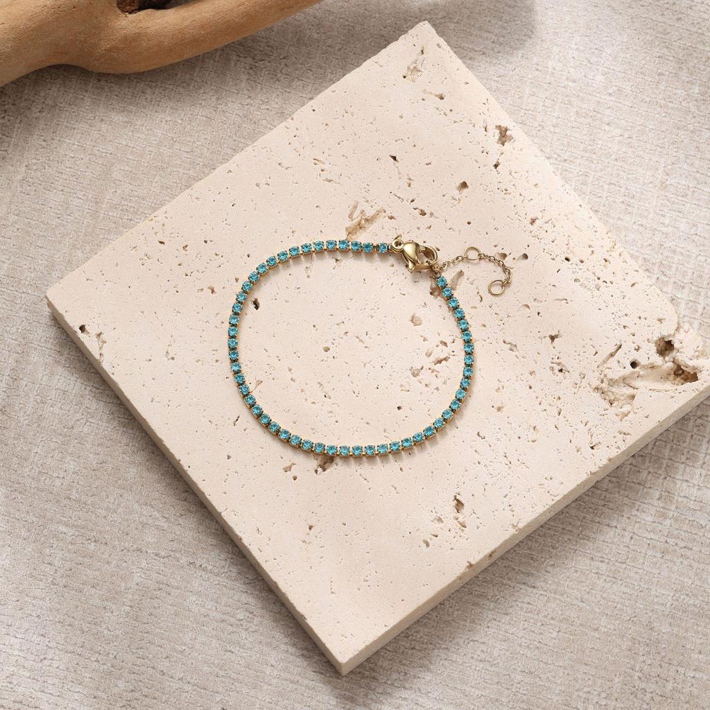 European & American Luxury Geometric Zircon Tennis Bracelet