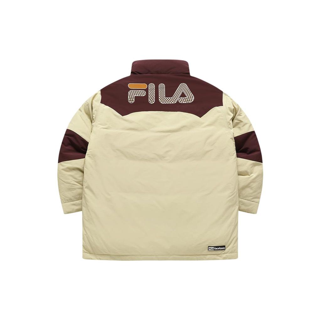 FILA Fusion x FACETASM Color Block Stand Collar Oversized Mid-Length Jacket Unisex Jacket Light-Yellow T11U347901F-YE