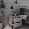 Nightstands with Metal Legs 2 pcs Grey Sonoma 40 x 35 x 50 cm