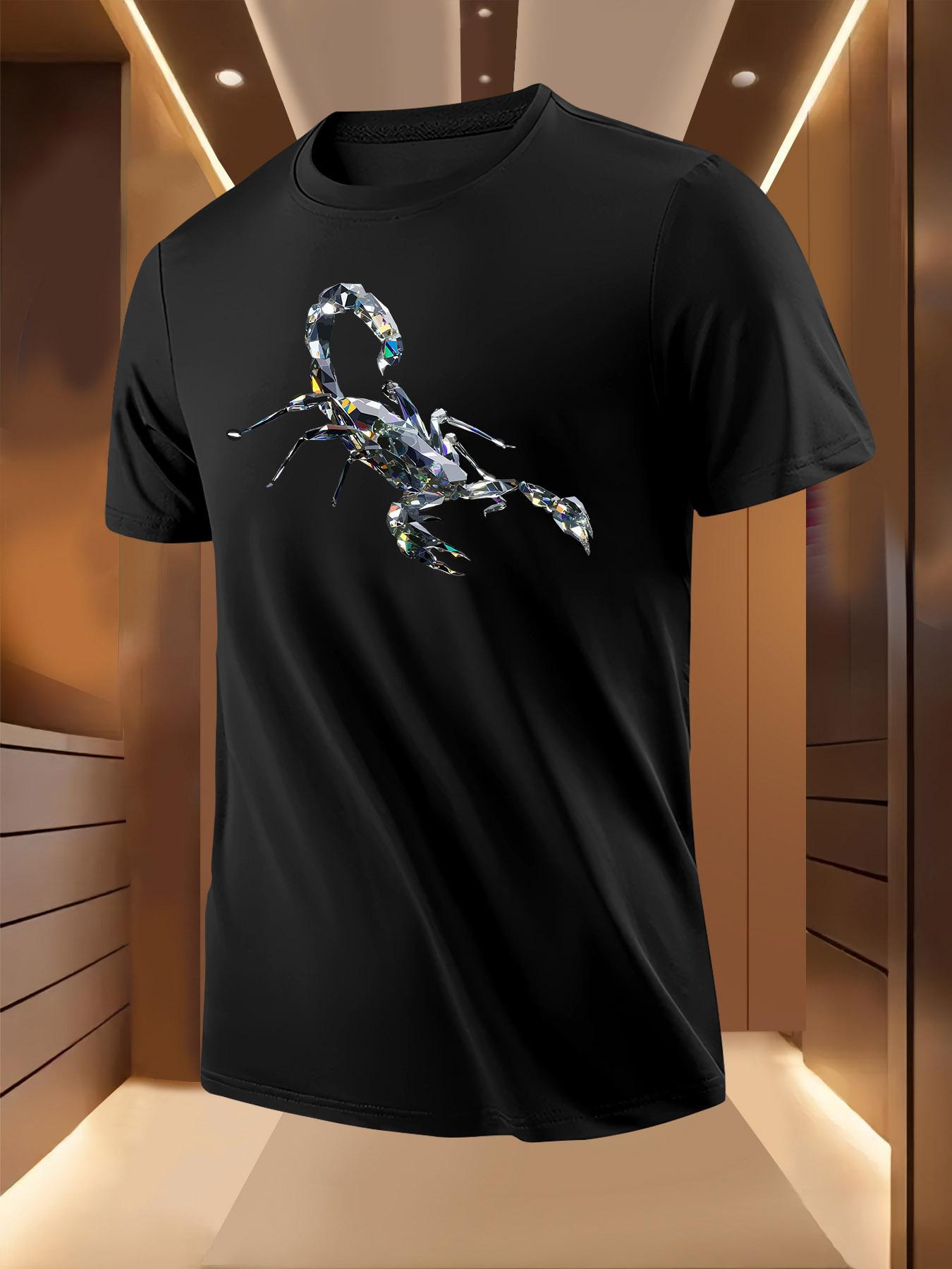 Crystal Scorpion Print Pattern Tshirt XXL