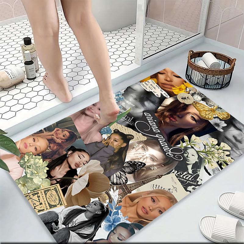 Ariana Grande Collage Carpet Rug Soft Washable Antislip Home Living Room Sofa Mats Personalized Christmas Rug