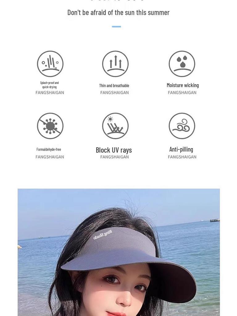 Damen Nahtloser Faltbarer UV-Schutz Sonnenhut für Sommer-Radfahren