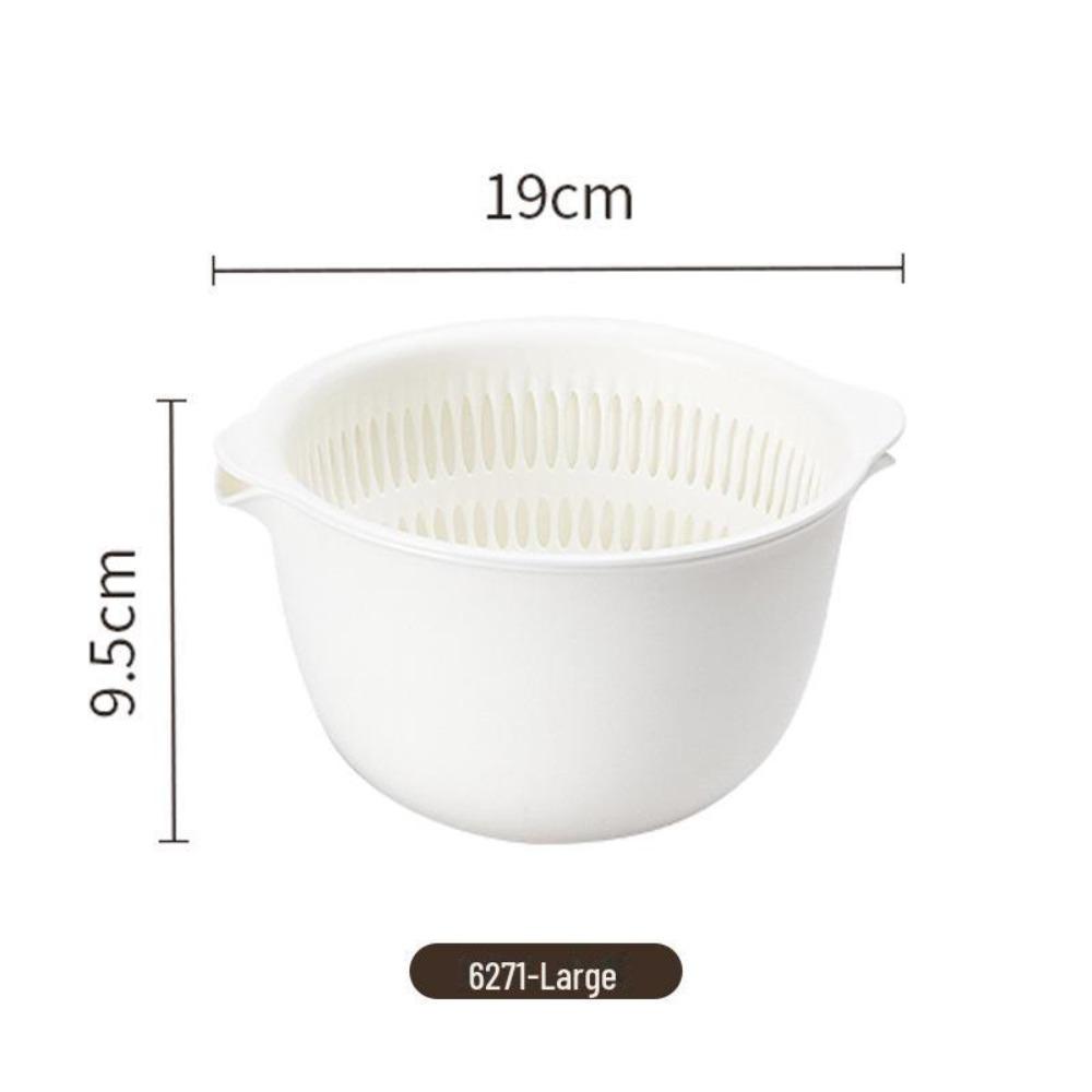 Cesto Scolapasta Compatto a Doppio Strato per Lavello da Cucina - Perfetto per Lavare Frutta, Verdura e Riso