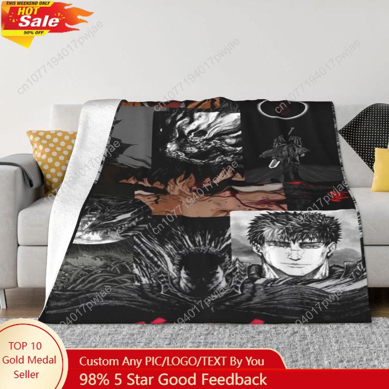 Berserk Anime 000277 Anime Bed Blanket Custom Blanket Winter Blankets blankets for winter Throw Blanket 75X95CM