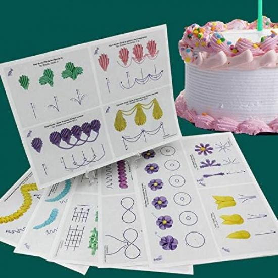 23 Sheet Cake Decorating Practice Board Icing Drawing Paper Sugarcraft Mould (As A4 paper)