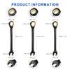 uxcell 3-Piece Ratchet Wrench Set 21-23 mm Metric Open-End Wrench 72 Teeth CR-V Steel 12-Point Nickel Plated Combination Ratchet Wrench for Fasteners,