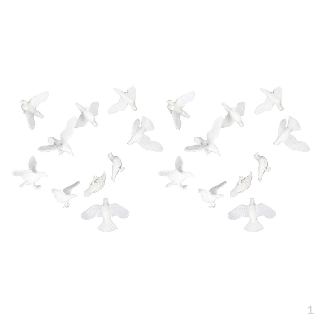 

20pcs Mini Pigeon Animal Bird Model Dollhouse Garden Decoration