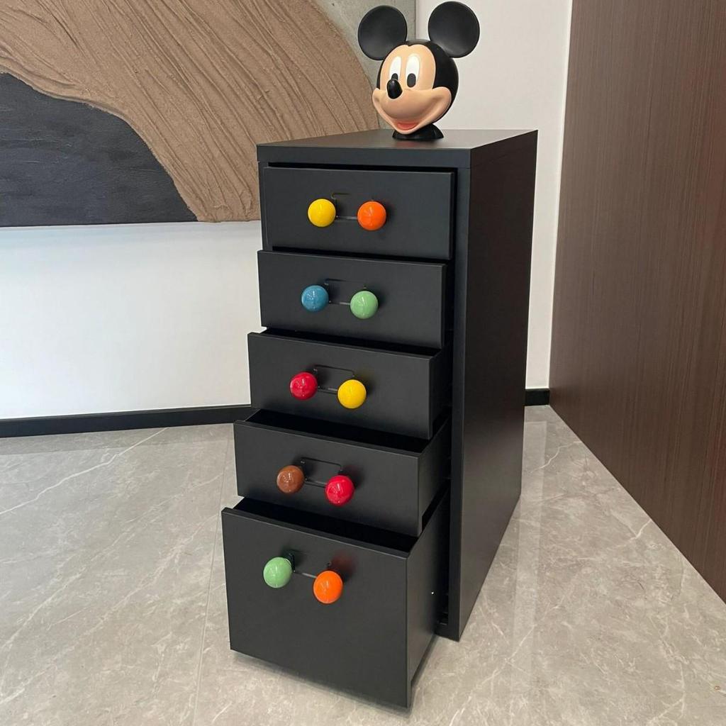 Haiermer Dopamine Metal Multi-Layer Storage Cabinet for Bedside or Under-Table Use