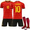 Підлітки Діти Дорослі Індивідуальне Ім'я Футбольна форма 2026 Чемпіонат Світу з Футболу Бельгія Домашня #10 Лукаку Тренувальний Набір Джерсі з Шкарпетками