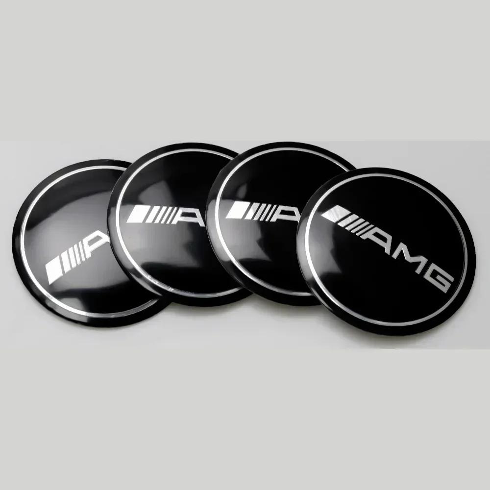 Autosticker Voor Mercedes Benz 4 Stuks Auto Styling Wielnaafdop Stickers Auto Opknap Accessoires voor Mercedes Benz Amg W203 W176 W22