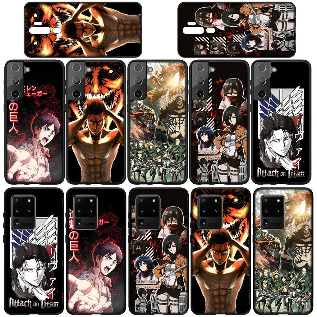 Phone Case for Samsung Galaxy S25 S24 S23 iPhone 16 15 Xiaomi Redmi Note 14 13 12 16E X 8 11 Pro Max OPPO Moto Huawei Anime Levi Attack On Titan Cover