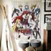 High School DxD Wall Tapestry Aesthetic Wall Hanging Printed Fabric Blanket Decorative Tapestries for Bedroom Living Room Home Decor