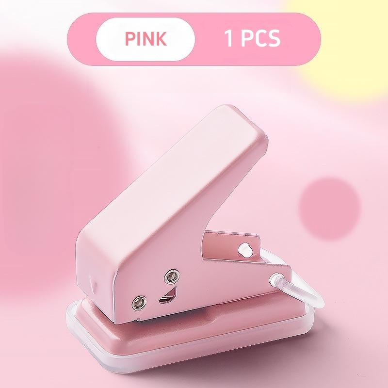 

1pc Mini Single Hole Punch 6mm Circle Holes Small Tiny with Non-Slip Removable Base & Lock for Journaling