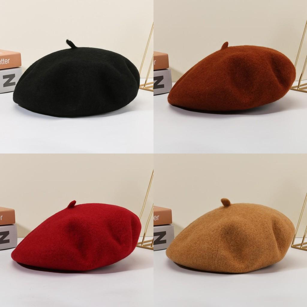 Beret Knit Wool Autumn Winter Vintage Womens Casual Outing Comfortable Warm