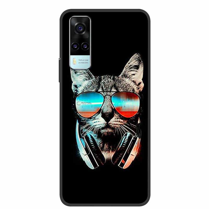 For Vivo Y53s 4G Case Animals Soft Silicone TPU Phone Back Cover Case for Vivo Y31 2021 Funda for Vivo Y53 s Y 31 Luxury Coque