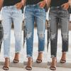TUME Damen Elastische Retro-Jeanshose