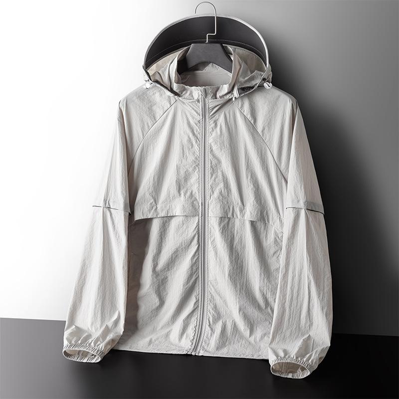 Summer Sun Protection Clothing, Quick Drying, Detachable Sun Protection Jacket, Casual Fishing Thin Outdoor Skin Clothing
