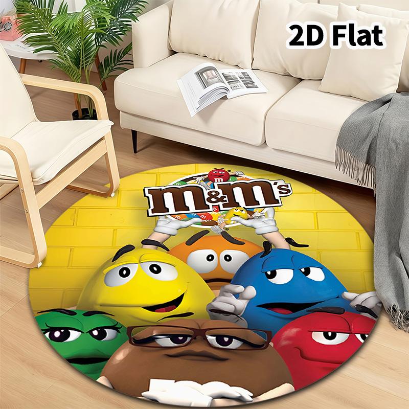 Mm'S Round Area Rug Carpet Rug For Living Room Bedroom Sofa Playroom Decor Nonslip Floor Mat