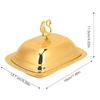 2pcs Swan Handle Lid Decorative Dessert Platter Gold Metal Fruit Plate  Buffet Serving