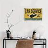 2D flat 30*20cm Wooden Car Service Vintage Rusty Sign, Multipurpose Outdoor Decor For Garage, Porch, Cafe, Bar, Man Cave, Farmhouse Kitchen, Rustic