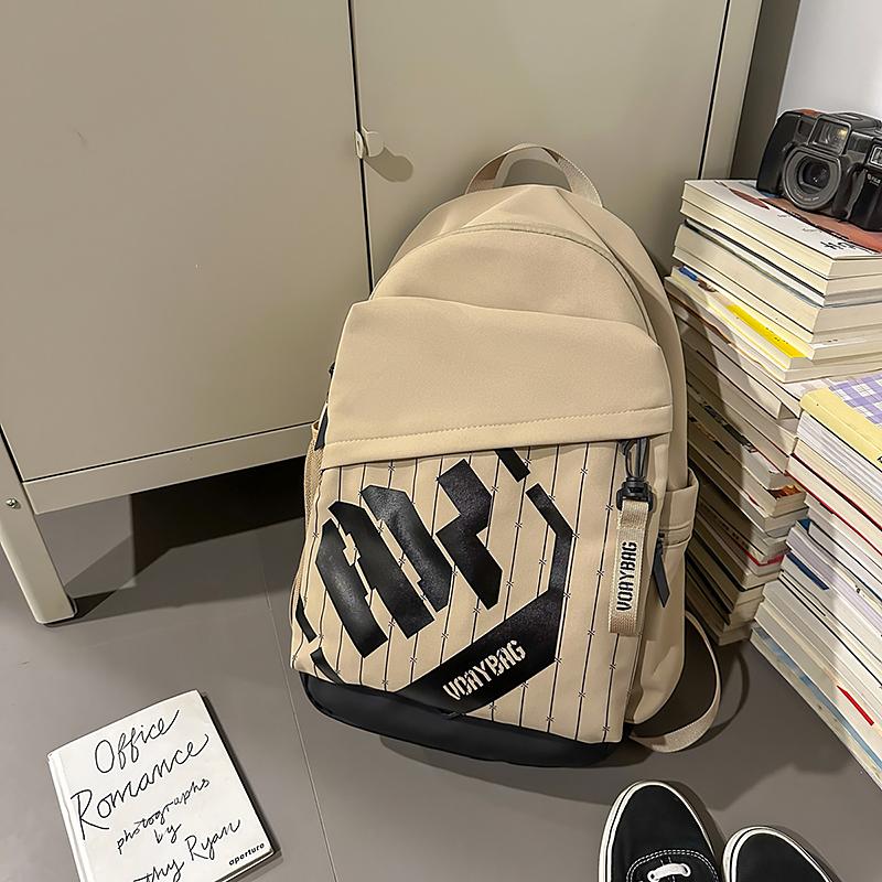 Men Letter Backpack Women Lightweight Large Capacity Backpack