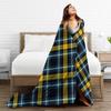 Yellow Tartan Blanket  Soft Warm Novelty Plush Throw Blanket For Girls Boys Couch Bed Flannel Bedspread Bed Cover