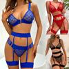 Sexy Mesh Bra Kit Lingerie Transparent Bra And Panty Sets Bralette Underwear Sexy Bandage Fancy Garter Cut Out Breif Kit