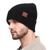 Unisex Knit Beanie Hat Winter Warm Fleece-Lined Outdoor Camping Hiking Travel Ear Protection Foldable Adjustable
