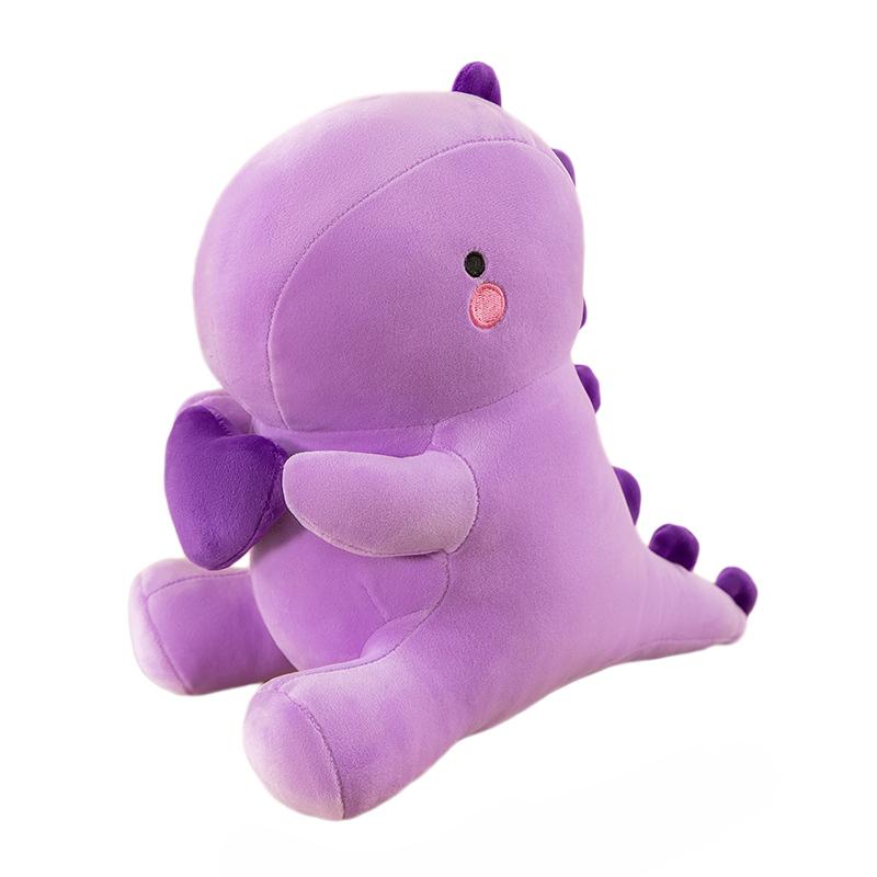 2030Cm Ultra Soft Dinosaur Doll Plush Toy Sitting Down Cotton Dino Cartoon Cute Animal Plushie Evil Corns Red Black Gift