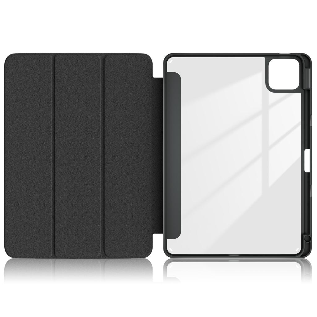 For Xiaomi Pad 6S Pro 12.4 Case Tri-fold Stand PU Leather Tablet Cover with Pen Slot