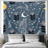 Bohemian Tapestry Wall Hanging Moon Cat Art Aesthetic Room Decor Dorm Room Wall Decor Nature Tapestry Celestial Wall Art Home De