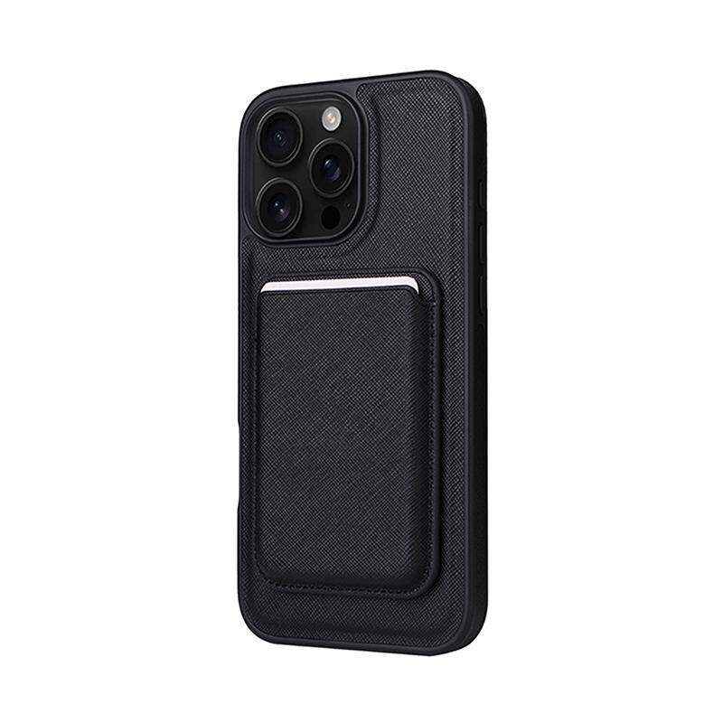 Carbon Fiber Saffiano Leopard Pattern Leather Case For iPhone 17 16 15 14 13 Pro Max Plus 16E 17Air Magsafe Magnetic Card Holder
