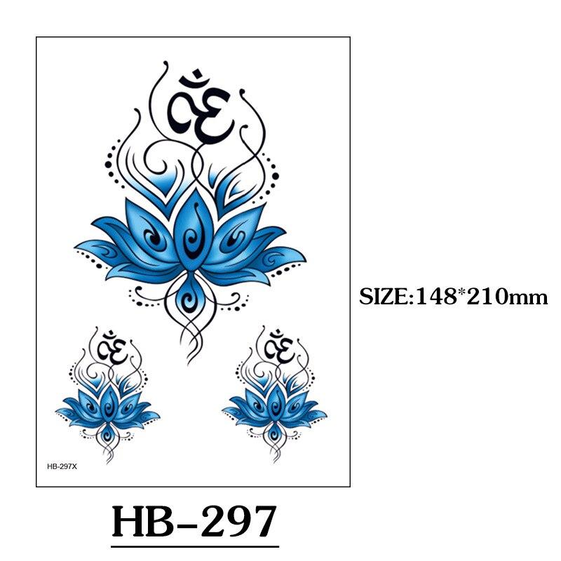 1 Stück Sexy Schwarze Blume Temporäre Fake Tattoo Aufkleber für Frauen Mädchen Falsche Tattoos DIY Wassertransfer Tattoos Körperkunst Make-up