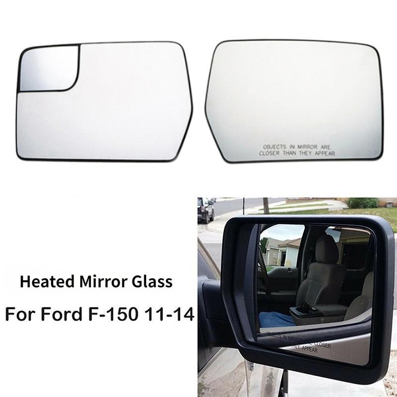 Heated Side Mirror Glass With Back Plate For Ford F-150 2011 2012-2014 Rearview Mirrors Glass Door Wing Mirror