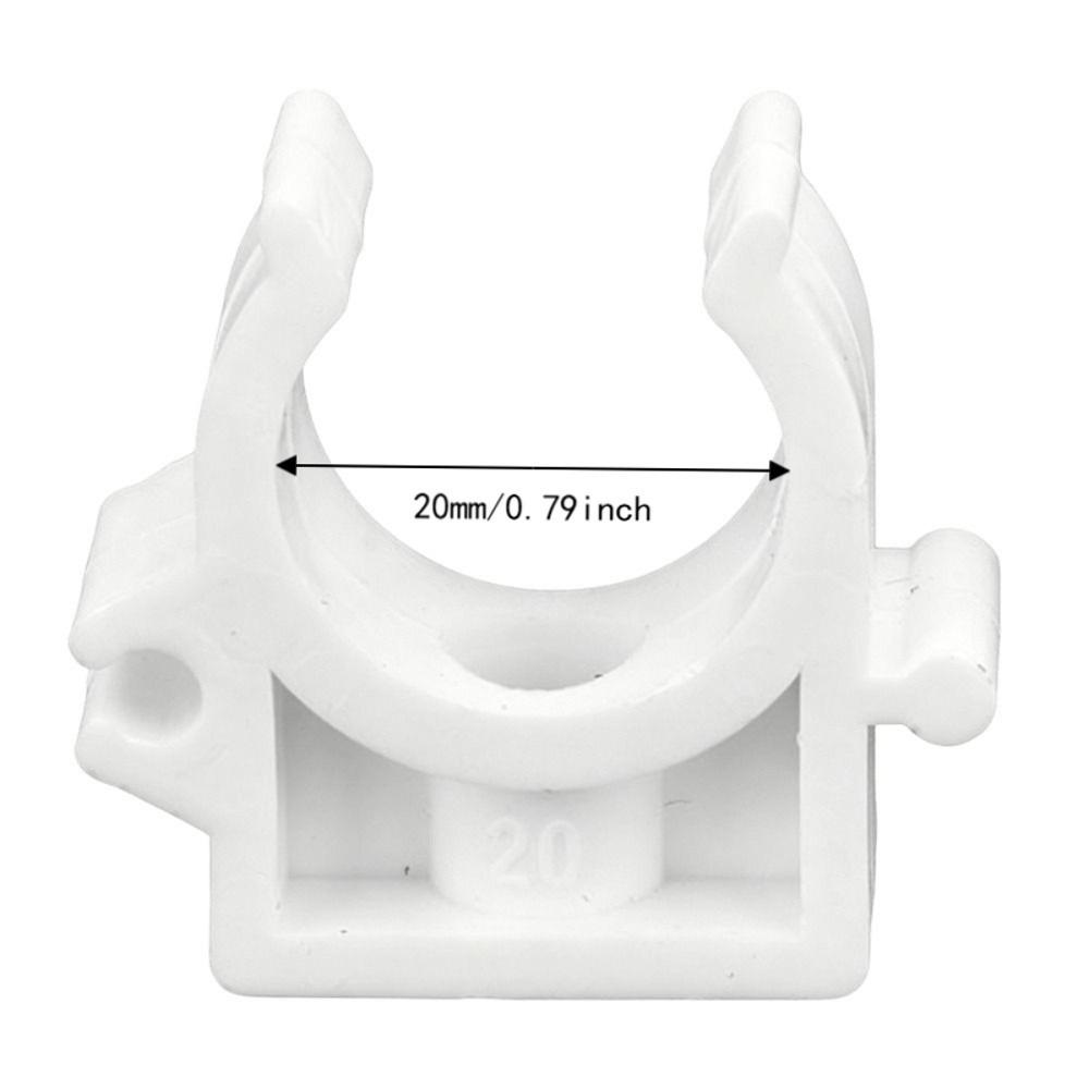 20pcs U-Shaped Pipe Clips Plastic Pipe Holders Durable Pipe Clamps Gas Pipe Support