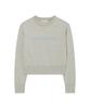 COVERNAT WOMAN Cooper Logo Round Neck Knit Heather Gray