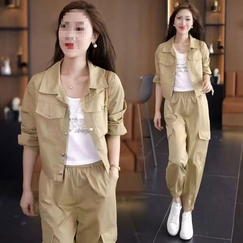 Urban Style Womens Summer Suit Set With Long Sleeves For Office Casual Wear